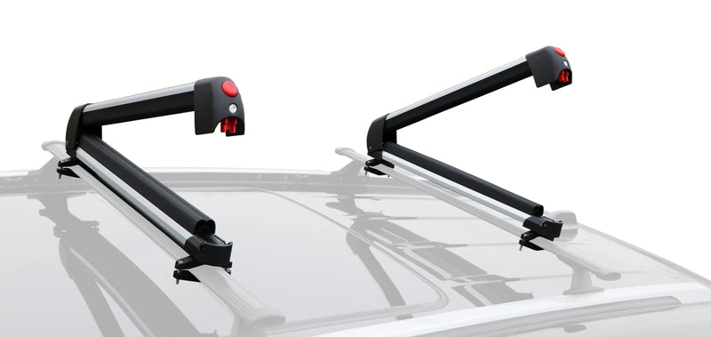 BrightLines Premium Universal Crossbars Roof Racks and Ski Rack Combo Compatible with Raised Roof Side Rails (Up to 6 Pairs of Skis or 4 Snowboards)