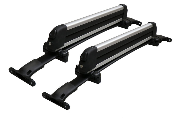 BrightLines Roof Rack Crossbars Ski Rack Combo Replacement For Ford Explorer 2016-2019 (Up to 4 Skis or 2 Snowboards)