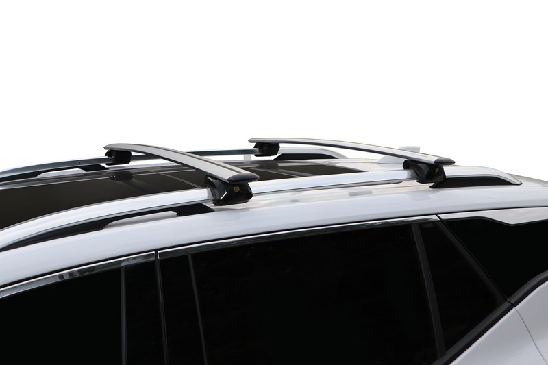 BrightLines Premium Universal Crossbars Roof Racks Compatible with Raised Roof Side Rails for Kayak Luggage Ski Bike Carrier, a Set of 2