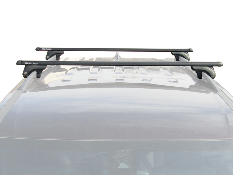 BRIGHTLINES 53" All Black Universal Crossbars Roof Racks Compatible with Raised Roof Side Rails for Kayak Luggage ski Bike Carrier, a Set of 2