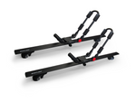 BrightLines All Black Heavy Duty 220 lbs Wing Shaped Universal Crossbars Roof Racks & One Pair Foldable Kayak Racks for Kayaks, Canoe, SUP