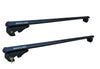 BRIGHTLINES 53" All Black Lockable Universal Cross Bars Roof Racks & Two Pairs Foldable Kayak Racks Combo for Kayaks, Canoe, SUP