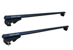 BRIGHTLINES 53" All Black Lockable Universal Cross Bars Roof Racks & Silver Ski Racks Combo Capable of Holding up to 6 Pairs of Skis or 4 Pairs of Snowboards