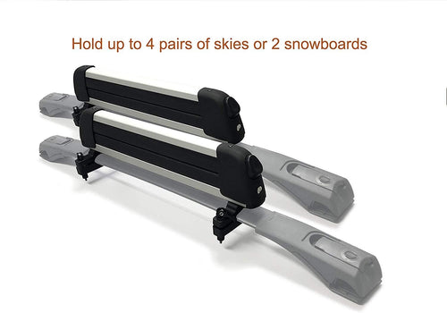 BRIGHTLINES Crossbars Roof Racks Ski Rack Combo Compatible with Chevy Trailblazer 2021-2024 (Up to 4 Pairs of Skis or Two Snowboards)