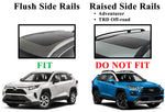 BRIGHTLINES Crossbars Roof Rack and Ski Rack Combo Replacement for 2019-2025 Toyota Rav4 LE XLE Limited (Up to 4 pairs skis or 2 snowboards)