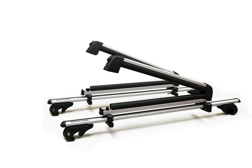 BrightLines Roof Racks Cross Bars Ski Rack Combo Compatible with Kia Sedona 2006-2014 (Up to 4 Skis or 2 Snowboards)