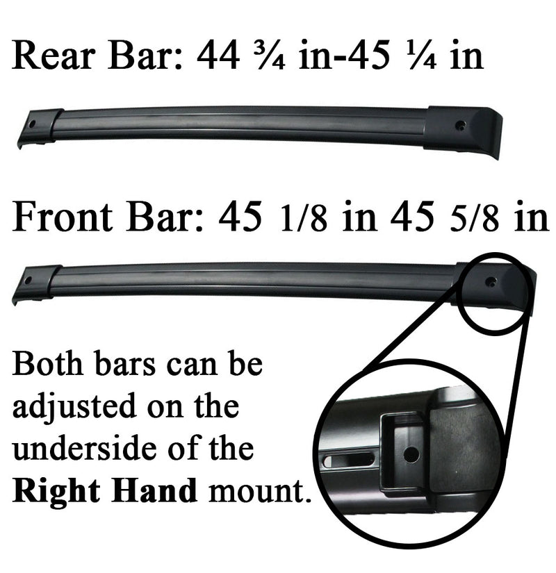 BrightLines Roof Rack Crossbars Ski Rack Combo Replacement For Honda Pilot 2003-2008