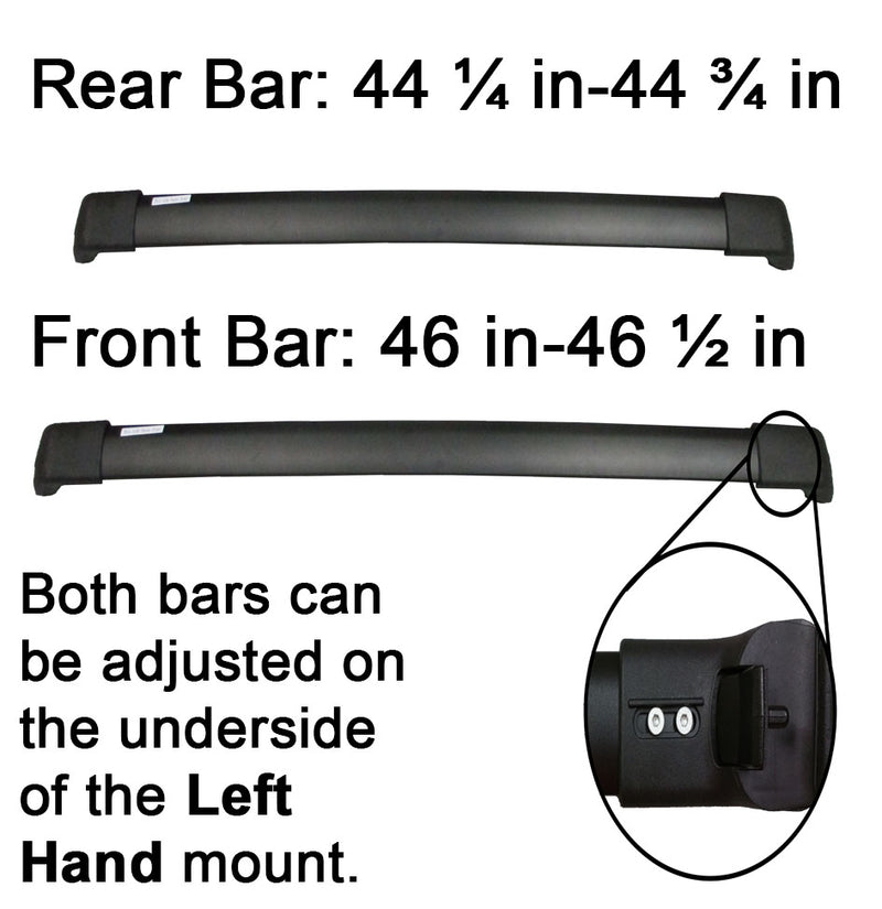 BrightLines Roof Rack Crossbars Ski Rack Combo Replacement For Hyundai Santa Fe 2013-2018