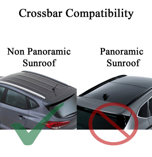 BrightLines Roof Rack Crossbars Ski Rack Combo Compatible for Hyundai Tucson 2016-2021 (Up to 4 pairs of Skis or 2 Snowboards)