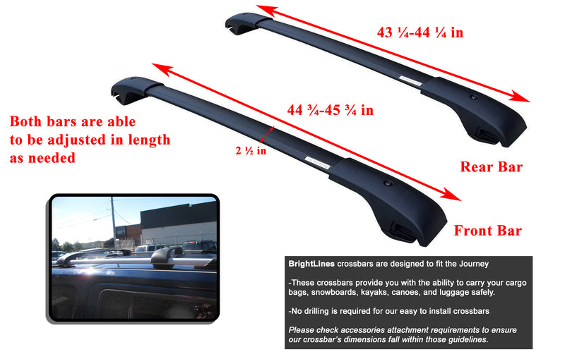 BrightLines Aero Roof Rack Crossbars Compatible with Dodge Journey 200 –  ASG AUTO SPORTS