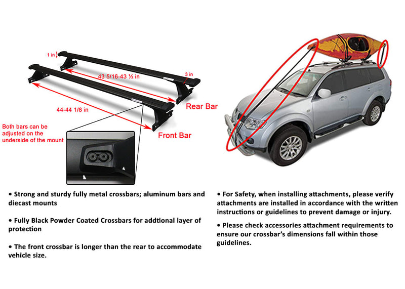 BRIGHTLINES Roof Rack Cross Bars Compatible with Chevy Blazer 2019-202 –  ASG AUTO SPORTS