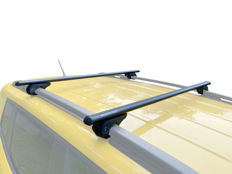 BRIGHTLINES 53" All Black Universal Crossbars Roof Racks Compatible with Raised Roof Side Rails for Kayak Luggage ski Bike Carrier, a Set of 2 - USED