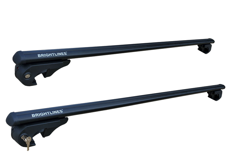 BRIGHTLINES 53" All Black Universal Crossbars Roof Racks Compatible with Raised Roof Side Rails for Kayak Luggage ski Bike Carrier, a Set of 2