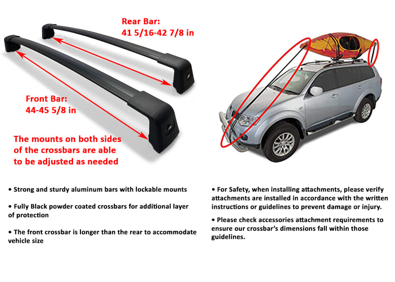 BRIGHTLINES Heavy Duty Anti-Theft Crossbars Roof Racks Compatible with –  ASG AUTO SPORTS
