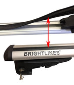 BrightLines Roof Rack Crossbars Compatible with BMW X3 2004-2010