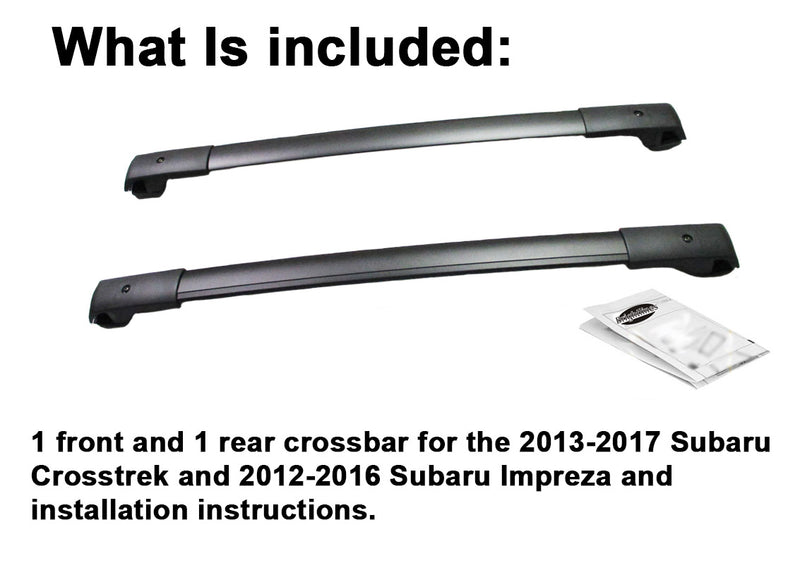 BrightLines Roof Rack Crossbars for Subaru Crosstrek 2013-2017 & Impreza 2012-2016 - ASG AUTO SPORTS