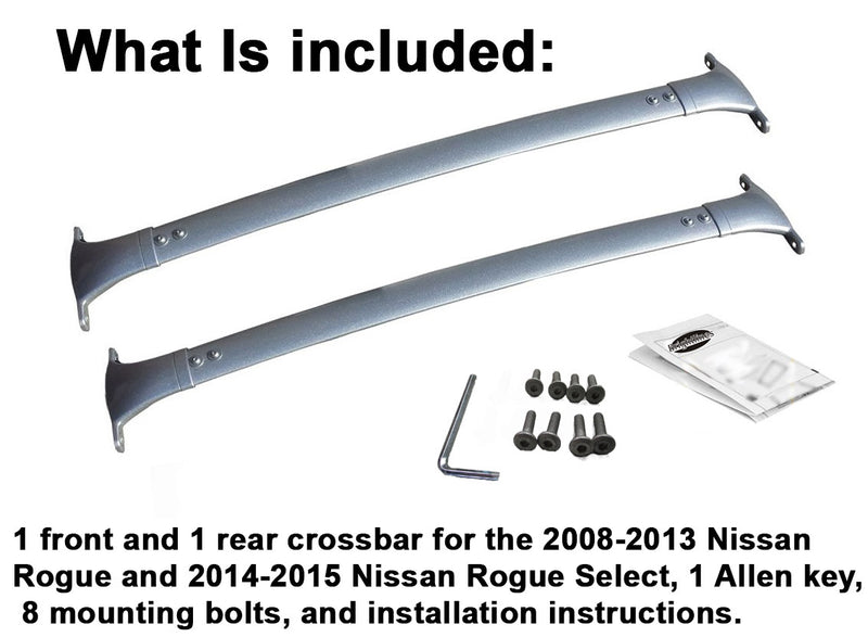 BrightLines Lockable Steel Roof Rack Crossbars Compatible with Nissan ASG AUTO SPORTS